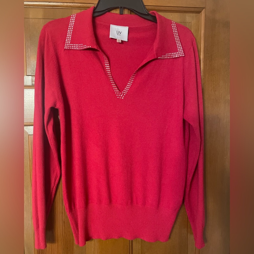 EUC Liv Milano Women’s Red Sweater Size Medium
